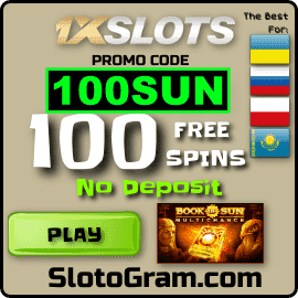 سلاٹ میں 100 مفت گھماؤ Book Of SUN Multichance جوئے بازی کے اڈوں میں کوئی ڈپازٹ نہیں 1xSLOTS (پرومو کوڈ 100SUN) تصویر میں ہے۔