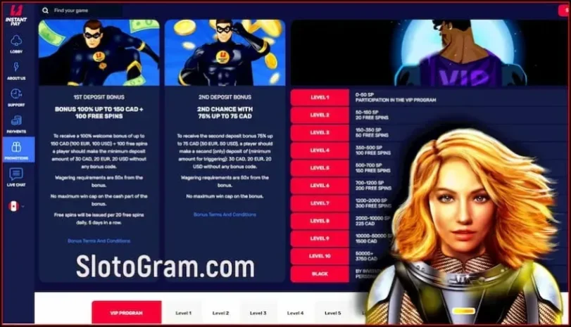 新赌场存款奖金 InstantPay 有一张照片。