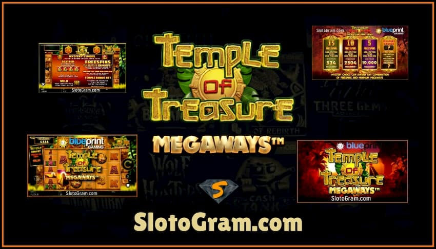 Шта су слотови MEGAWAYS у онлајн казину 2023? једно Утор Temple Of Treasure MegaWays (Blueprint) Преглед 2020. године је на фотографији.