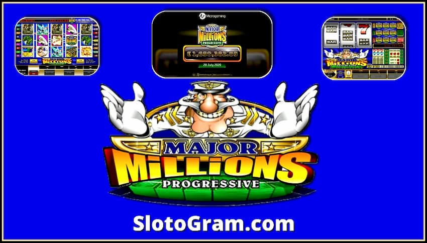 2023 年最佳在线赌场的累积奖金老虎机! 7 带有累积奖金的老虎机 Major Millions (Microgaming)的网站 SlotoGram你在照片中。