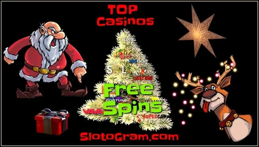 Free Spins tanpa simpenan ing kasino ndhuwur paling apik ing foto.