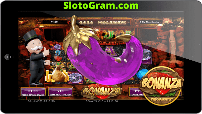 Slot Bonanza tizim bilan Megaways o'yinchiga fotosuratdagi onlayn kazinoning o'yin avtomatlarida g'alaba qozonish imkoniyatini beradi.