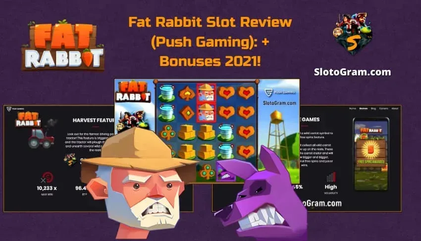 A megliu slot machine Fat Rabbit da u fornitore Push Gaming hè in a foto.