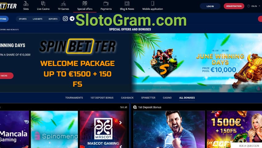Обзор и Бонус €1500 +150 Бесплатных Вращений в Казино SpinBetter! 2 Получи 150 FS в Слота The Dog House в Казино Spinbetter на фото!