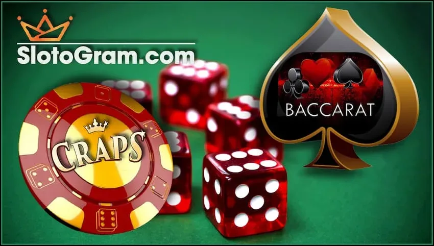 Преимущество игорной платформы в игре Baccarat и Сraps на фото есть