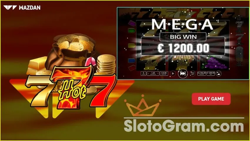 Hot 777 pemain akan menemukan putaran dan pengganda gratis di situs Slotogram.com ada