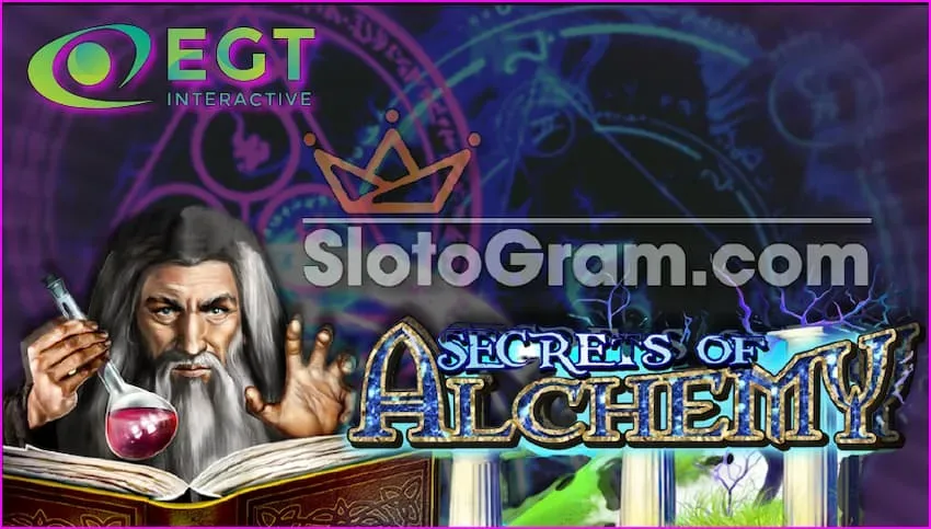 Secrets for Alchemy slot digawe ing jinis "Abad Pertengahan" lan "sihir" ing situs SLotоgram.com ing foto kasebut