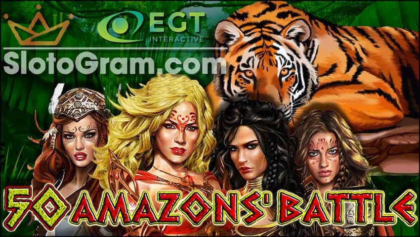Slot video Amazon's Battledidedikasikan untuk para pejuang kuno Amazon di situs SLotоgram.com di foto ada
