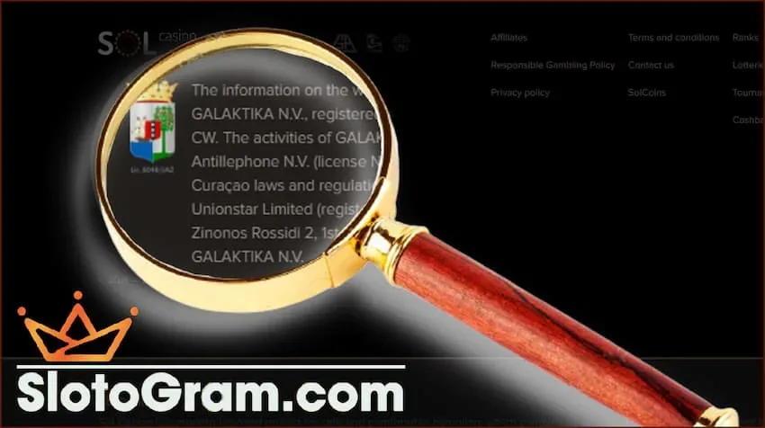 کھلاڑی کا لائسنس سائٹ پر ذمہ داریوں اور تحفظ کی تکمیل کی ضمانت ہے۔ Slotogram.com وہاں ہے