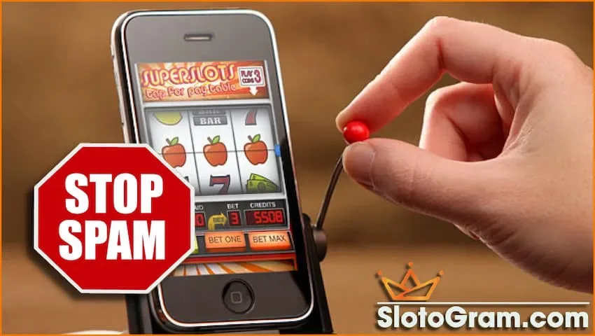 В мобильном приложении нет всплывающей рекламы на сайте Slotogram.com на фото есть