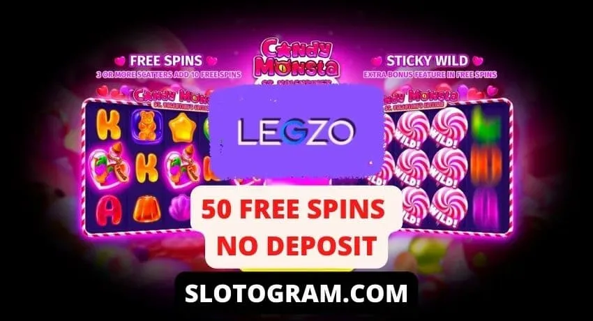 50 gratisspinn på spilleautomaten Candy Monstra på kasinoet LEGZO på bildet.