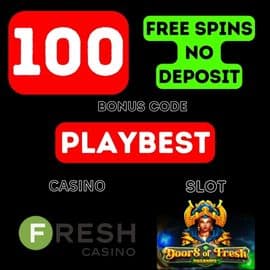 Obtenga 100 giros gratis sin depósito en el casino FRESH Para registro (código de bonificación PLAYBEST)