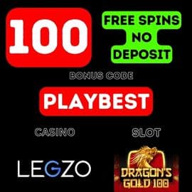 Obtenga 100 giros gratis sin depósito en el casino LEGZO Para registro (código de bonificación PLAYBEST)