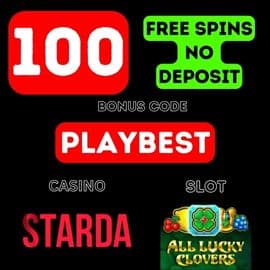 Obtenga 100 giros gratis sin depósito por registrarse en el casino STARDA (Código extra PLAYBEST)