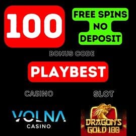 Obtenga 100 giros gratis sin depósito en el casino VOLNA Para registrarse (código de bonificación PLAYBEST)