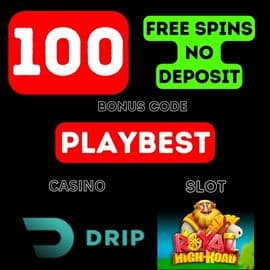 Получите 100 Бесплатных Вращений Без Депозита в Казино DRIP За Регистрацию (Бонус Код PLAYBEST)