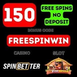 Получите 150 Бесплатных Вращений в Казино SPINBETTER Без Депозита За Регистрацию (Промо Код FREESPINWIN)